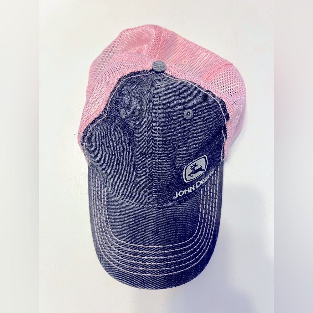 John Deere pink trucker hat
